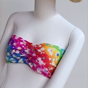 🌈J. Valentine Multi-Color Tube Top/Festival Rave Top